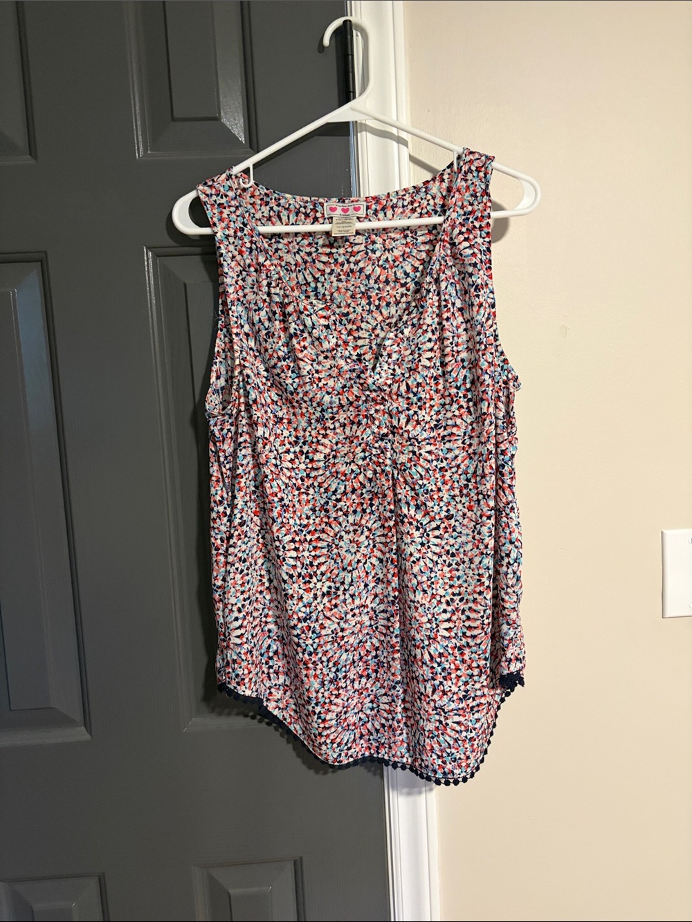 Trixxi Multicolor Floral Sleeveless Camisole - Pink, Blue, Black